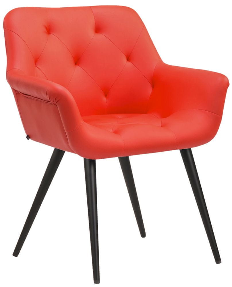 BHM Germany Jedálenská stolička Langford, syntetická koža, červená